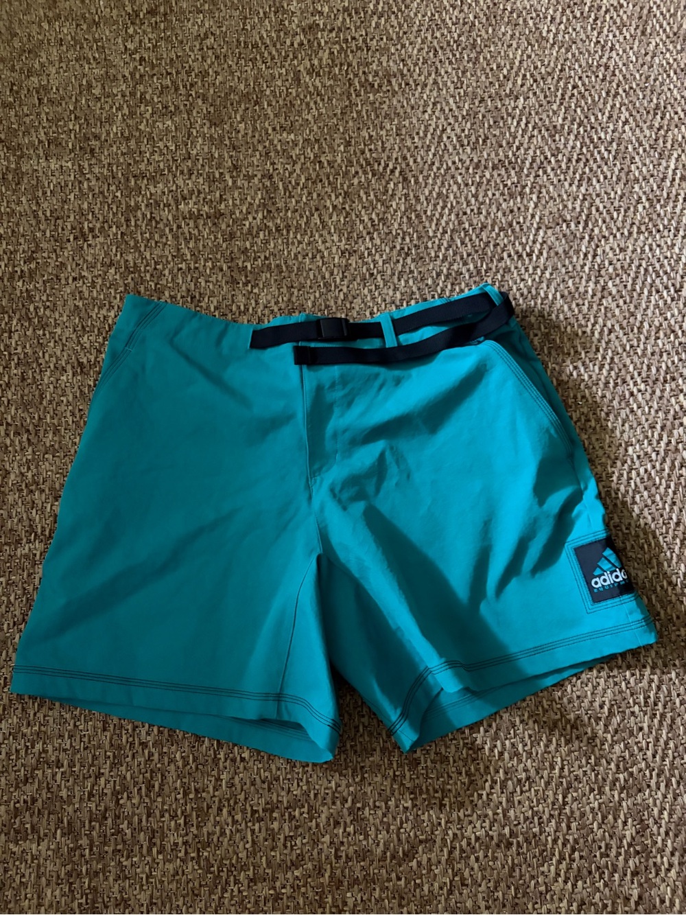 Adidas Equipment EQT Golf Shorts Belt Teal Green Black Men's Size Large JW9879